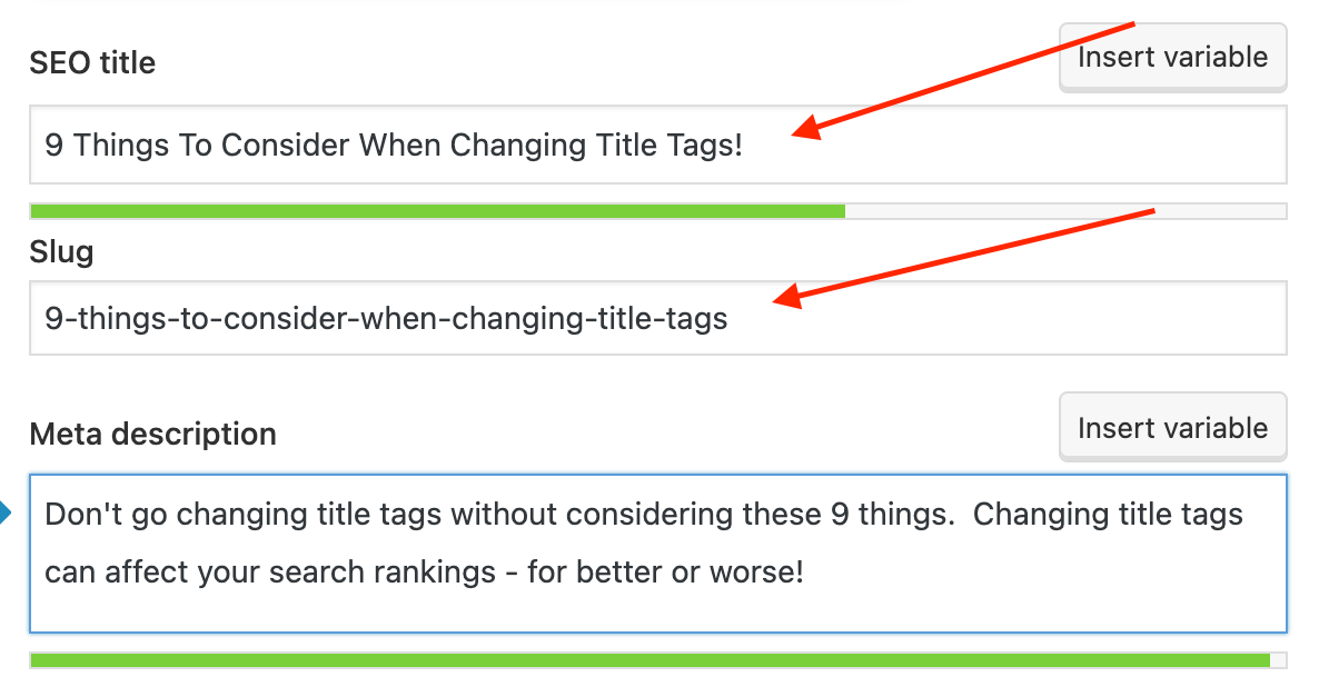 things to consider when changing title tags